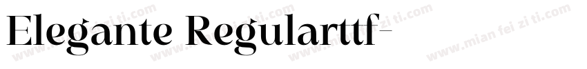 Elegante Regularttf字体转换
